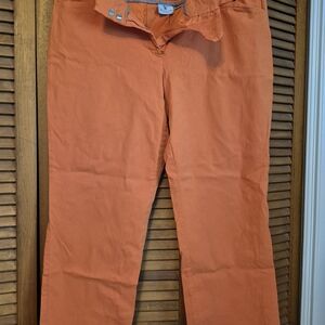 Worthington Orange Straight Leg Women's Cropped Pants